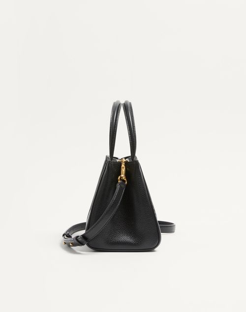 Valentino Garavani - Valentino Garavani Alltime Small Handbag In Grainy Calfskin - Black - Woman - Top Handle Bags
